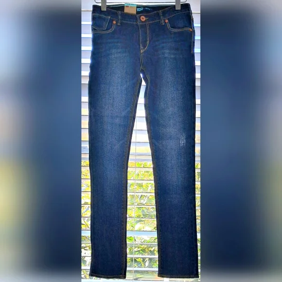 Levi's Skinny Adjustable Waist Stretch Denim Jeans Kids Girls Sz 12 NWT - Picture 1 of 10